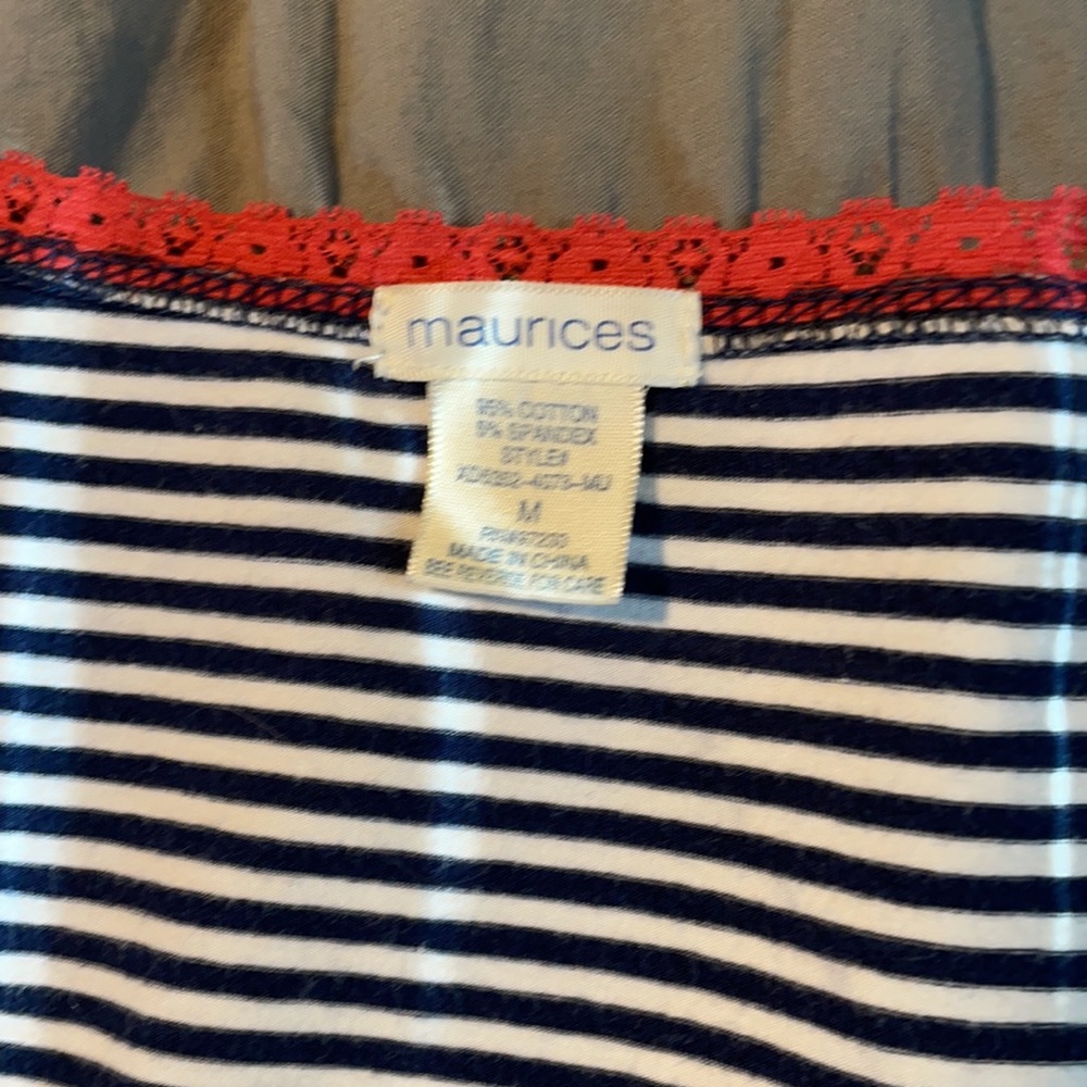 Navy striped top - Picture 2 of 4